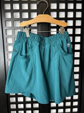 💚 Kuhl Stretch Skort Women's Small Teal Athletic Hiking Travel Pockets 💚